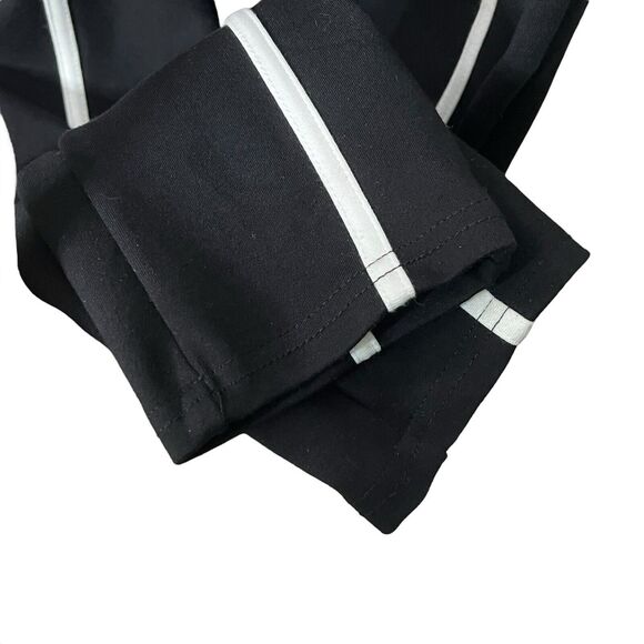 Maniere De Voir High Rise Leggings Women’s 14 Black Zip Trim Compression Inseam - Picture 9 of 12